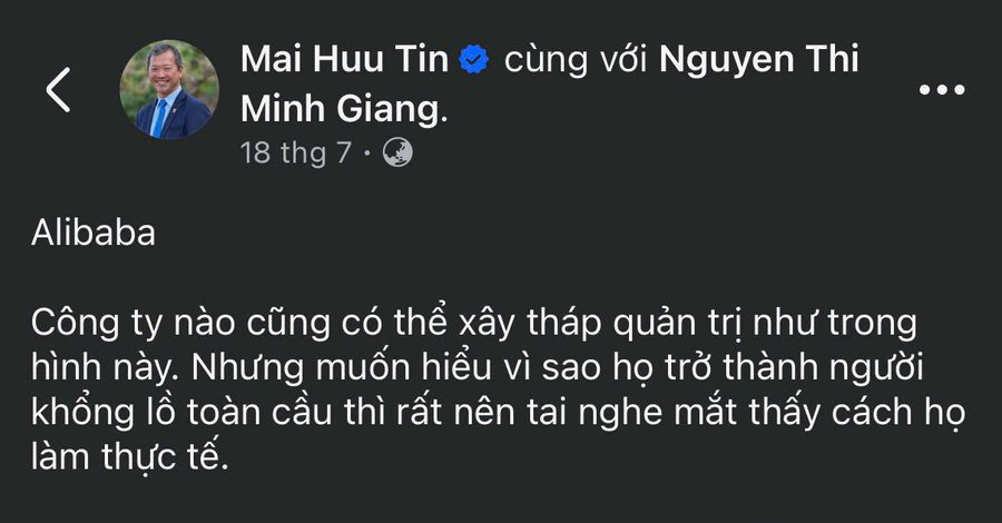 Phản hồi của Mai Hữu Tín